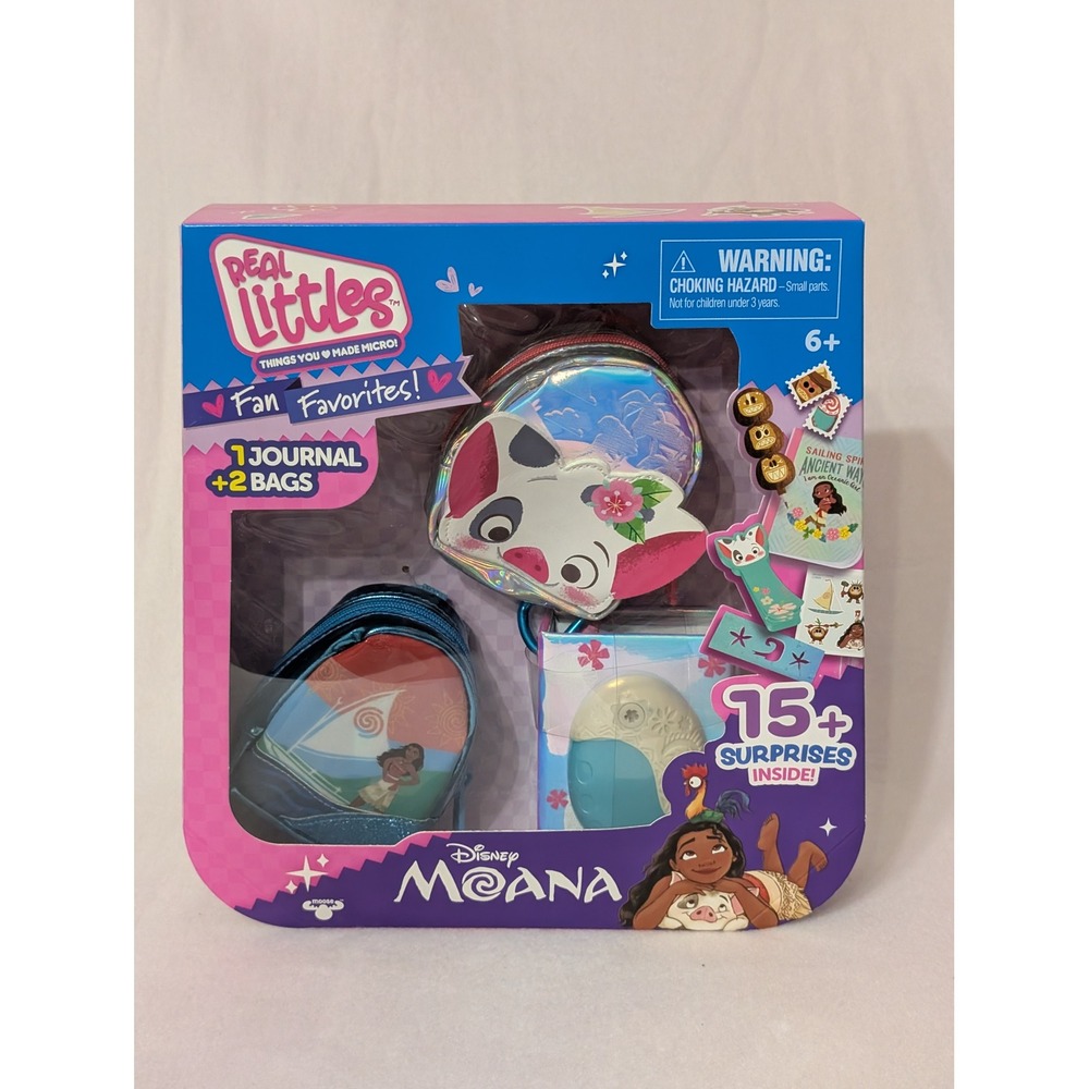 Disney Moana Real Littles Fan Favorites 2 Micro Bags 1 Journal 15+ Surprises New